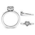 thumbnail image 4 of Sterling Silver Heart Promise Ring with Diamond Accent, 4 of 4