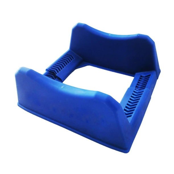 Soporte para exhibición de neumáticos de automóvil, almacenamiento de llantas, resistente, versátil, bandeja para neumáticos organizada. Azul