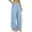 Light Blue, variant on Women's High Waisted Elastic Waist Straight Leg Work Pants, Soft Breathable Lightweight Utility Trousers with Pockets, Loose Casual Multiple Pocket Straight Leg Pants for Daily Beige