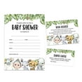 thumbnail image 1 of Inkdotpot Set Of 30Safari Baby Shower Invitations-Diaper Raffle Tickets And Baby Shower Book Request Cards Jungle Animals Invites Its A Boy Its A Girl, 1 of 7
