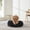Black, variant on 30" Large Round Calming Cozy Warming Shaggy Faux Fur Donut Pet Bed - Silver