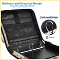 thumbnail image 4 of Zipper Binder with Shoulder Strap 2 inch 3 Ring Waterproof File Folder Organizer Bag 500 Sheet Fox with Mushrooms and Leaves, 4 of 8