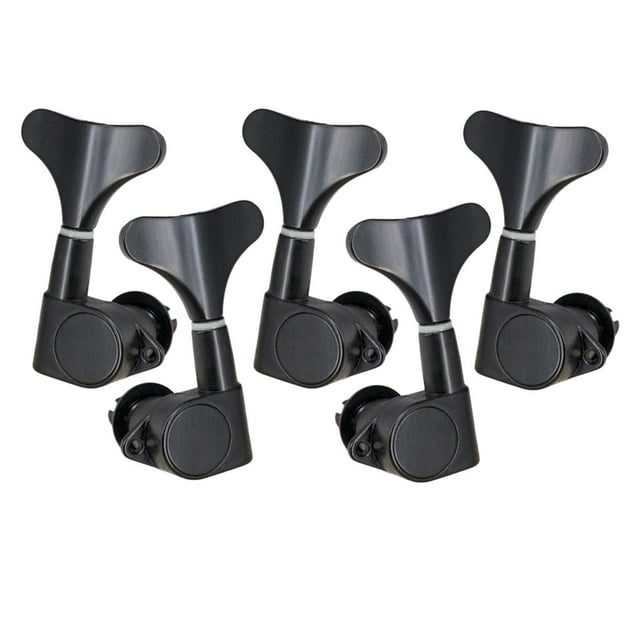 Eigraketly Sintonizador de clavija de afinación de cuerdas Botón de cabeza de máquina sellada para parte de bajo Accesorios para instrumentos musicales Negro 2 izquierda 3 derecha