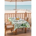 thumbnail image 2 of Outdoor Tablecloth with Umbrella Hole for Patio/Picnic/Party/Camping, Green Leaves Waterproof Table Cloth Rectangle Table Cover Washable, Elegant Pastoral Summer Botanical Leaf (52"x 70"), 2 of 8