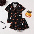 thumbnail image 2 of IMENGL Halloween Pajamas Set for Women Soft Short Sleeve Graphic Nightwear Comfy Loungewear Womens Pajama Sets,S-XXXL, 2 of 7