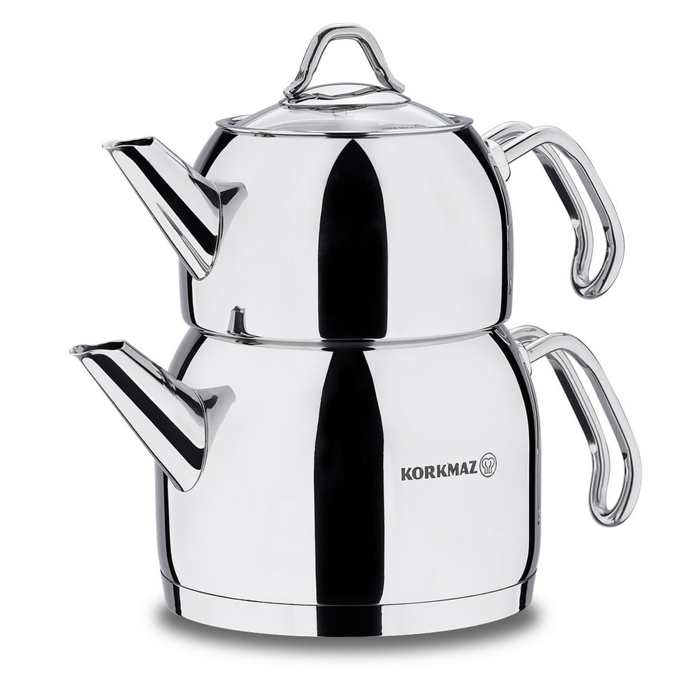 Korkmaz Provita Turkish Tea Pot Set, Premium Stainless Steel Premium
