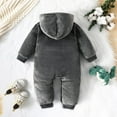 thumbnail image 6 of Gelikeya Fall Winter Baby Clothes for Toddler Boys Cartoon Dinosaur Embroidered Hooded Bodysuit Thermal Long Sleeve Rompers (Grey, 18-24 Months), 6 of 7