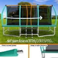 thumbnail image 3 of 8X14FT Rectangular Trampoline with Enclosure Net, SEGMART Big Outdoor Rectangle Trampoline with Basketball Hoop, Large Square Trampoline 1320LBS Weight Capacity with Ladder for Kids, Adults, 3 of 6