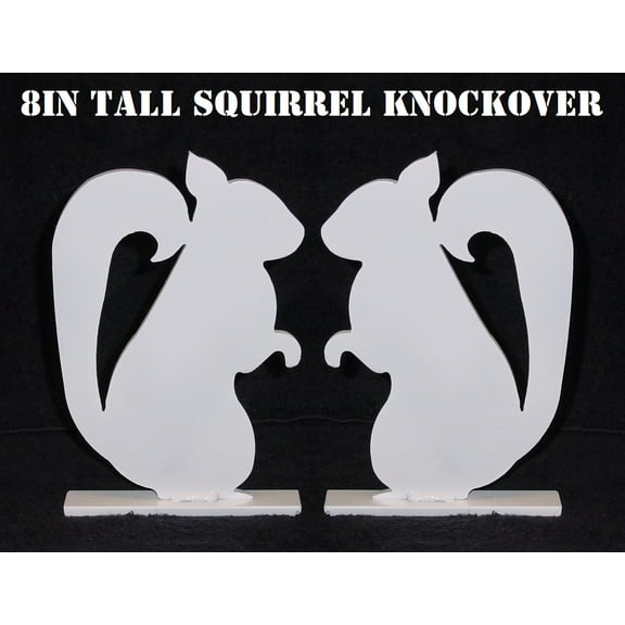Magnum Target Steel Shooting Targets - Animal Silhouette Knockovers - 2pc Squirrel - 1/4IN .22LR S.B. Plates - SQL2W