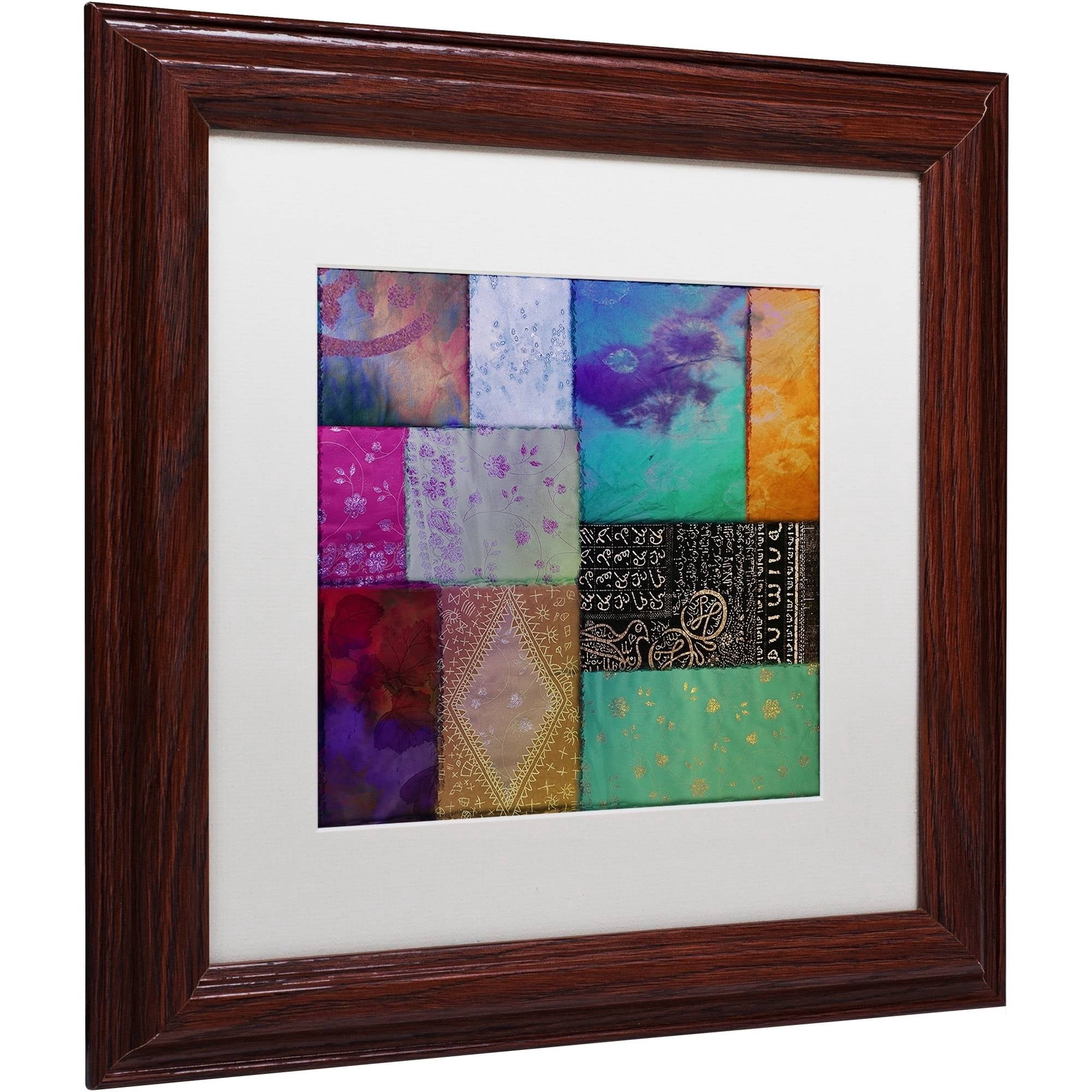 Trademark Fine Art "Afrikan Batik I" Canvas Art by Color Bakery White Matte, Wood Frame