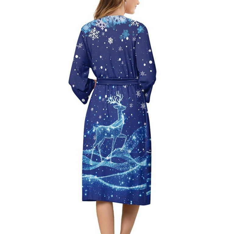 christmas dressing gown ladies Cyberjammies Nol Womens Super Cosy Check Long Dressing Gown Calon Cariad