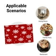 thumbnail image 5 of JOOCAR Red Snowflake Pattern Linen Table Mats Set of 4 for Home Kitchen Table Decor 12x18 inch, 5 of 5