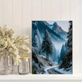 thumbnail image 2 of Snow Covered Christmas Trees Canvas Art, Farmhouse Winter Holiday Ready to Hang Wall Decor, 2 of 8