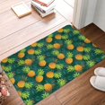 thumbnail image 5 of Balery Pineapples with Palm Leaves Doormat, Durable Flannel Fabric, Waterproof Stain and Fade Resistant, Low Profile,Indoor Outdoor Door Mats, Easy Clean Patio Entrance Mat, 16x24in, 5 of 9