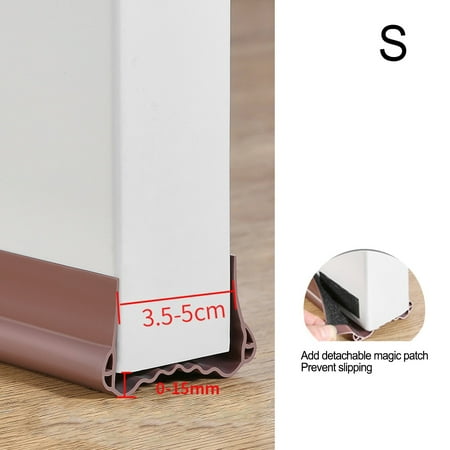 

BLUESON 1M Internal Door Draft Epcscluder Strip Self Adhesive Tape Bottom Seal Stopper S brown