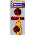 thumbnail image 1 of Raptors de Toronto 2019 Champions Coupe Parfaite Ensemble de 2 Autocollants sous Licence NBA 4x4, 1 of 2