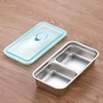 thumbnail image 5 of Stainless Lunch Box, 2-Section Bento Box, Airtight Lid Snack Container for Seasonings/Kimchi, Dishwasher Safe Portable Food Keeper for Travel & Work Lunch, WEIWEIGG, 5 of 9