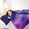 thumbnail image 4 of Homewish Dreamy Starry Sky Bedding Comforter Set,Ocean Animal Jellyfish Twin Comforter Sets,Gradient Pink Purple Bedding Set For Girl Skids,Breathable Home Decor Reversible,2-Piece, 4 of 8
