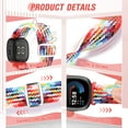 thumbnail image 7 of 2 pack Braided Bands Compatible with Fitbit Versa 4/Versa 3/Fitbit Sense/Sense 2, Adjustable Nylon Replacement Wristband for Women Men, 7 of 7
