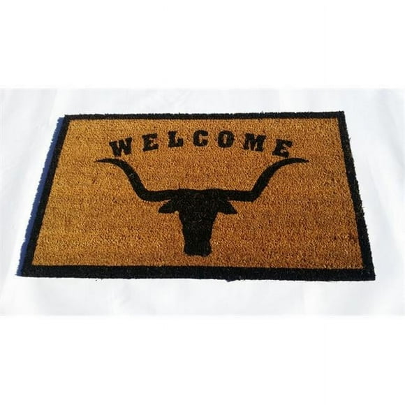 JMJ LE TX2 Long Horn Welcome Coir Door Mat