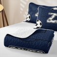 thumbnail image 4 of Feelyou Football Letter Z Quilt Full for Boys, Cartoon Stripe Ball Print Full Bedspread Sets, 3pcs, 4 of 7