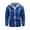 Blue, variant on Fesfesfes Men Fleece Jacket Casual Hoodie Tops Loose Casual Fleece Thickened Hooded Sweater Jacket