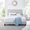 thumbnail image 2 of Modway Celine Channel Tufted Performance Velvet King Platform Bed in Light Gray, 2 of 9