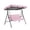 Pink, variant on 3-Seater Swing Canopy Replacement and Seat Cover, 74.8x52x5.9 Inch Canopy Top with 59x19.7x3.9 Inch Seat Cover for Outdoor Patio and Garden Swings, Swing Not Included -Navy