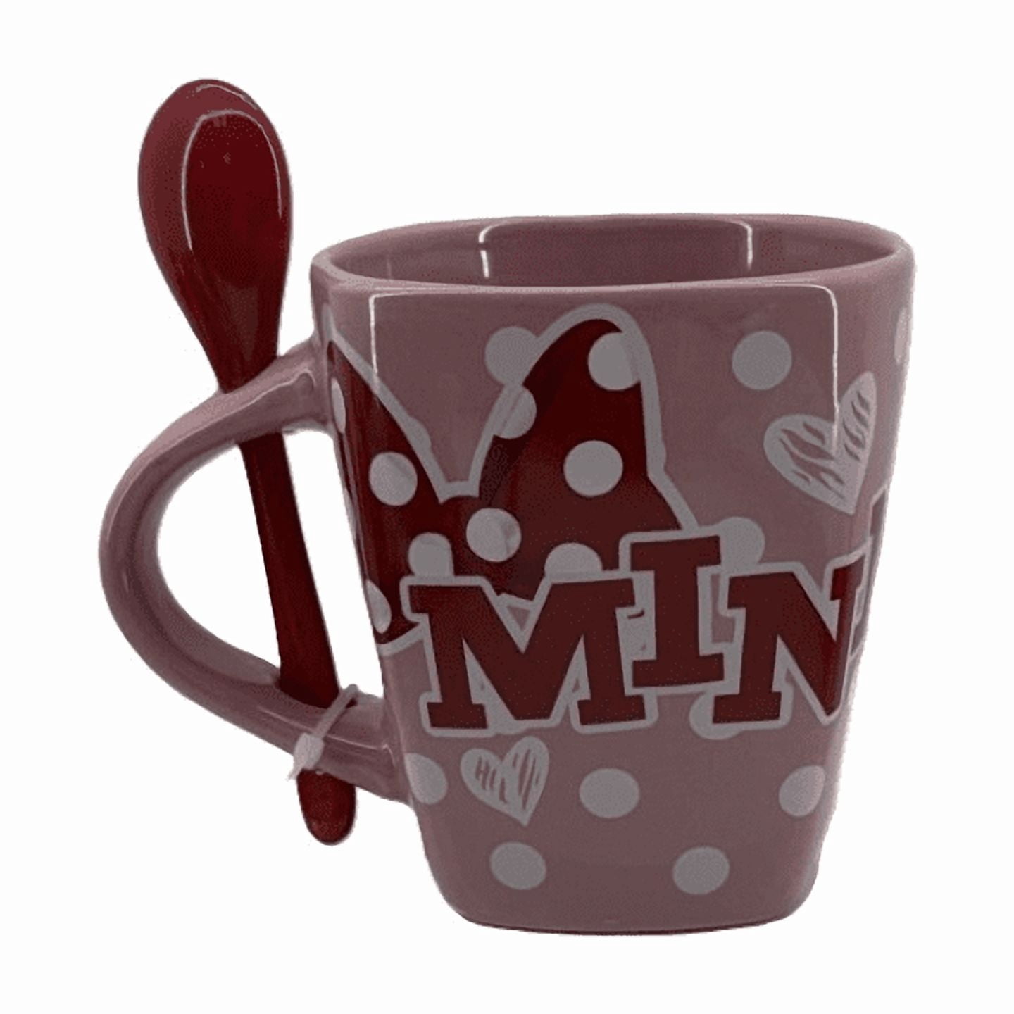 Disney 9 oz Minnie Mouse Pink Ceramic Spoon Mug