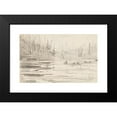 thumbnail image 2 of Winslow Homer 18x13 Black Modern Framed Museum Art Print Titled - Canoes on a Lake (1897), 2 of 5