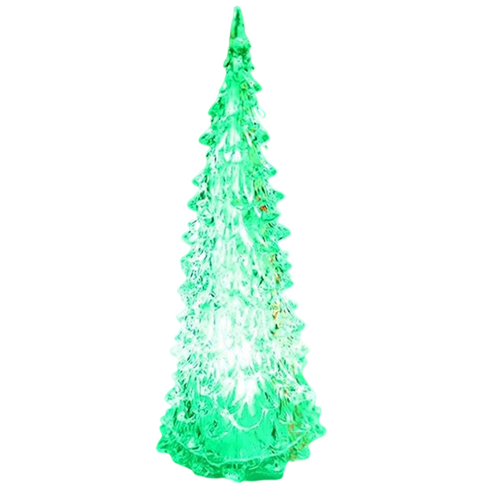 AA Decorative Colorful Led Luminous Acrylic Christmas Tree Night Light with Color Changing Lights HNHT Crystal Light Christmas Tree 