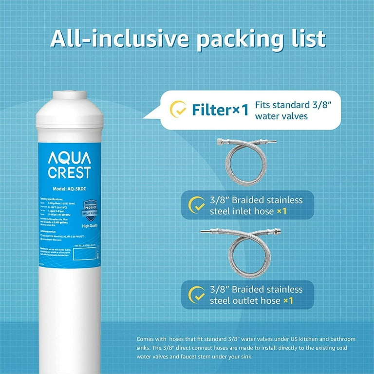Aqua Crest, Under Sink Water Filtration System, 5KDC, NSF/ANSI