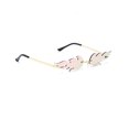 thumbnail image 2 of Vogacara Sun Glass Chic Práctico Diseño Único Hermoso Sin Montura Fiesta de Baile Multifuncional Peso Ligero para Mujer Rosa Type2 NO2 Vogacara CE011645-03, 2 of 6