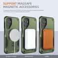 thumbnail image 2 of Dteck for Samsung Galaxy A54 5G Phone Case with Built-in Kickstand, for Galaxy A54 Magnetic Case Compatible with MagSafe, Heavy Duty Protection Shockproof Case for Samsung A54 5G,Green, 2 of 7