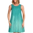 thumbnail image 1 of Fotbe Teal Turquoise1 Vestido de Verano sin Mangas para Mujer – Vestido Midi Línea A, Estilo Camiseta Floral, Vestido Playero Casual y Fluido, 1 of 7