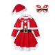 thumbnail image 1 of Disfraz con capucha de alce de Navidad para niñas pequeñas, vestido de princesa de manga larga de Papá Noel rojo con cinturón y sombrero, chal, trajes de Navidad, 1 of 4