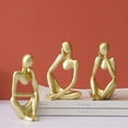 thumbnail image 3 of Flmtop Penseur Statue Abstraite Fait Main en Résine Moderne Creux Penseur Sculptures pour la Maison, 3 of 8