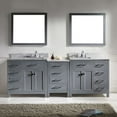thumbnail image 6 of Virtu MD-2193-BGSQ-GR-002 Caroline Parkway 93 Inch Double Bathroom Vanity Set In Grey, 6 of 9