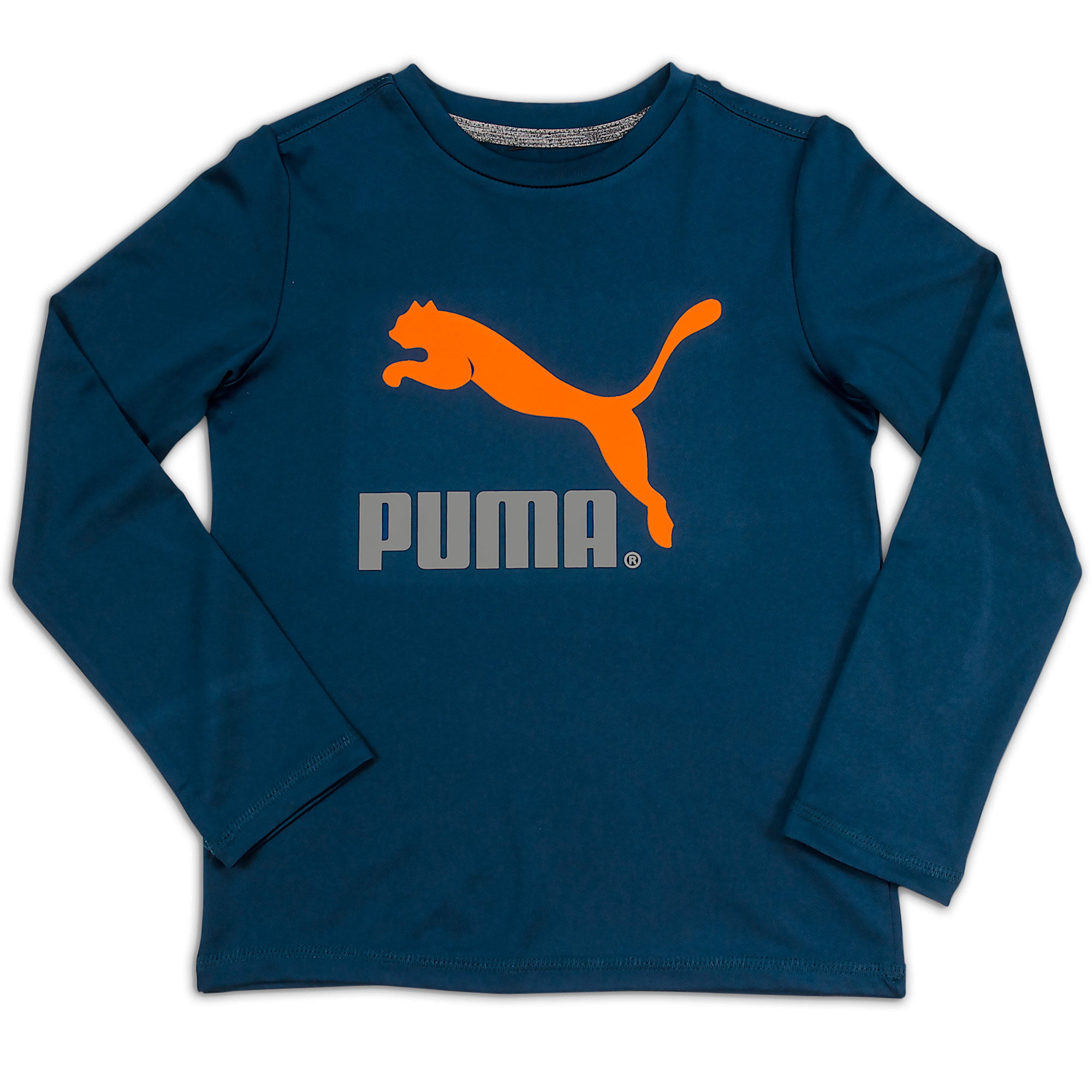 blue and orange puma shirt