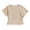 Khaki, variant on 3-10 Years Toddler Kids Shirts for Girls Pleated Crew Neck Basic Tee Top Tween Casual Daily School Sports T Shirts for Children