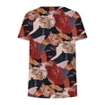 thumbnail image 4 of Fiudx Ofertas Relámpago Mujer Moda Casual Manga Corta Suelta Camiseta Blusa Tops, 4 of 4