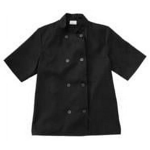 five star 18001 unisex short sleeve chef jacket (white, x-small)