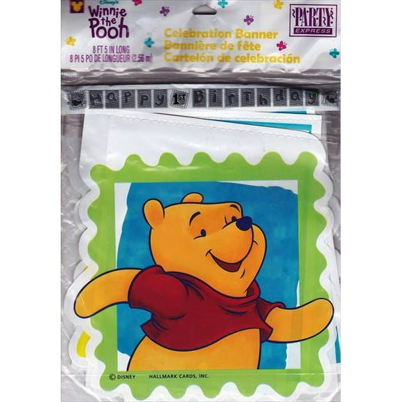 Winnie the Pooh Happy 1st Birthday Happy Birthday Banner (1ct)