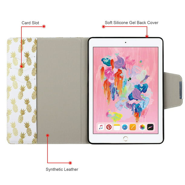 iPad Case, Folio Case for iPad 8th Generation / iPad 7th Gen / iPad Air 3 / iPad Pro 10.5, Dteck Cute Pattern PU Leather Stand Case Smart Cover with Built-in