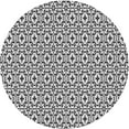 thumbnail image 1 of Ahgly Company Machine Washable Indoor Round Transitional Light Black Area Rugs, 5' Round, 1 of 7