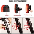 thumbnail image 4 of Paquete de 2 luces traseras para bicicleta de 100 lúmenes, potente luz LED roja para bicicleta, 4 modos Rojo Verde, 4 of 5