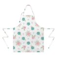 thumbnail image 2 of Pioneer Flower Floral Print Pattern Apron for Women and Men, Cotton Linen Waterproof with Pockets, Adjustable, 33x27 Inch for Kitchen, Gardening, BBQ, Salon, 2 of 6