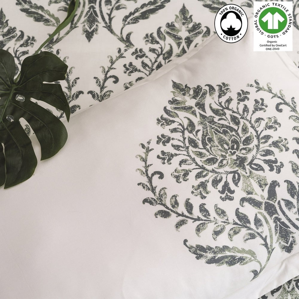A1HC Reversible Print Organic Cotton Pillow Sham (Set of 2) | GOTS Certified Organic Cotton Pillowcase