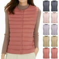 thumbnail image 4 of Lovskoo Women's Quilted Jacket Vest Light Down Jacket Large Size Slim Short Winter Waistcoat Lnternal Zip Khaki, 4 of 4
