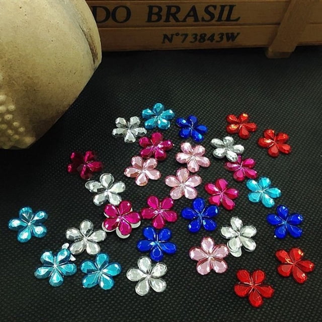 Houderco 300Ud Gemas Flatback Acrílicas Con Formas Ciruelo Y Para Adornos